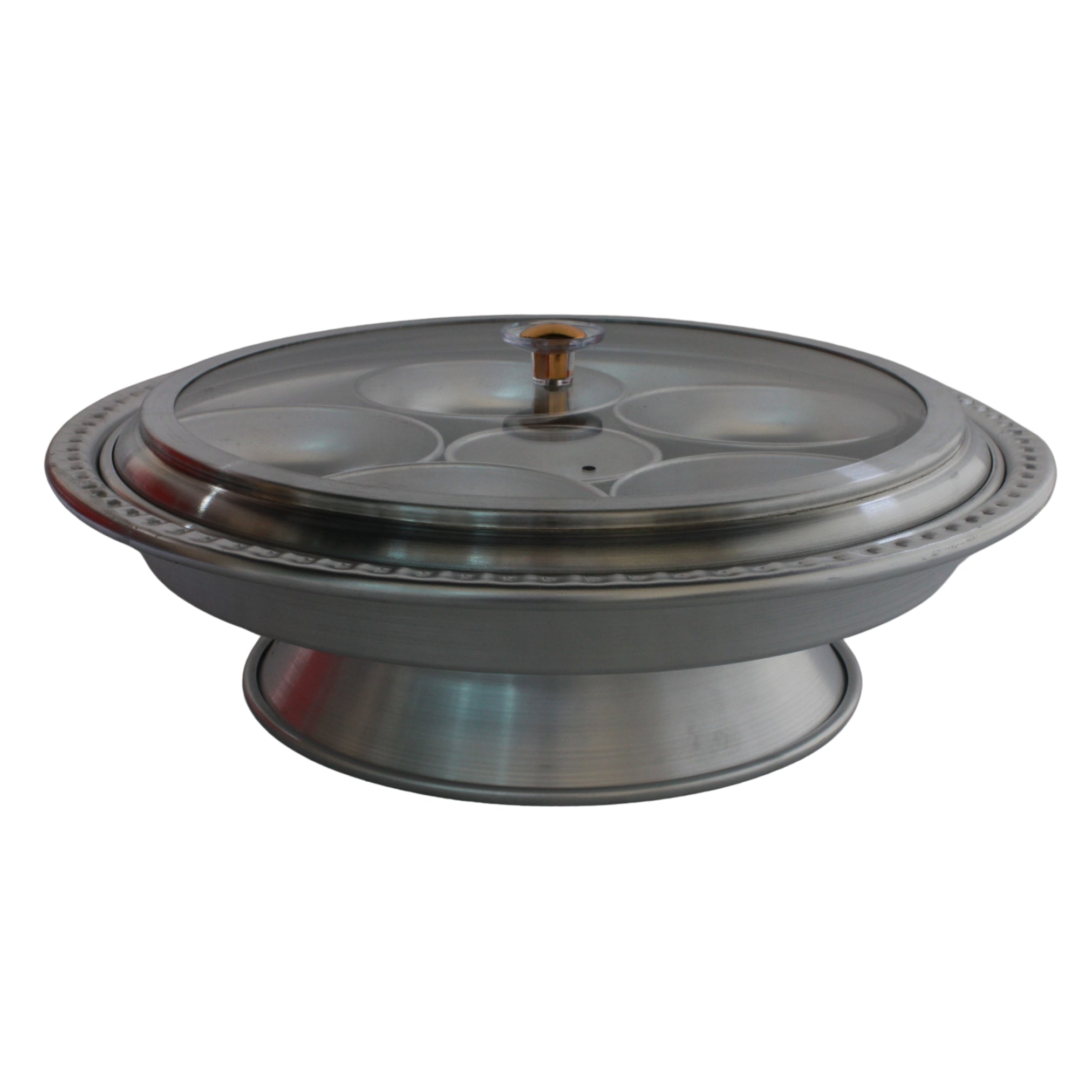 High acrylic cover breakfast tray with base