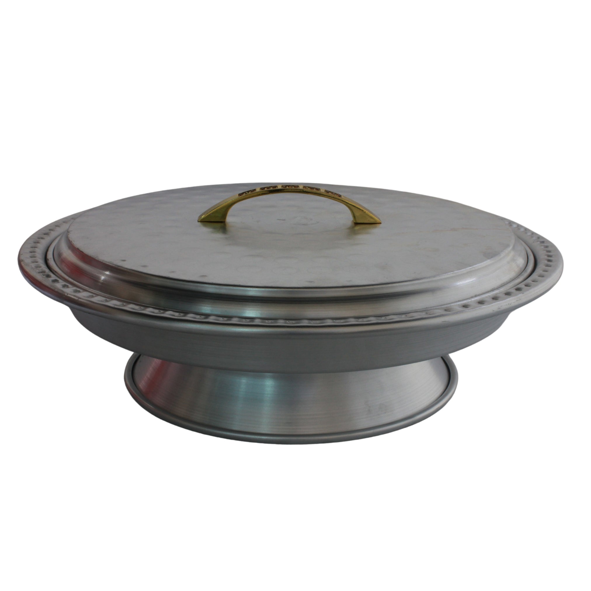 Aluminum lid breakfast tray with base