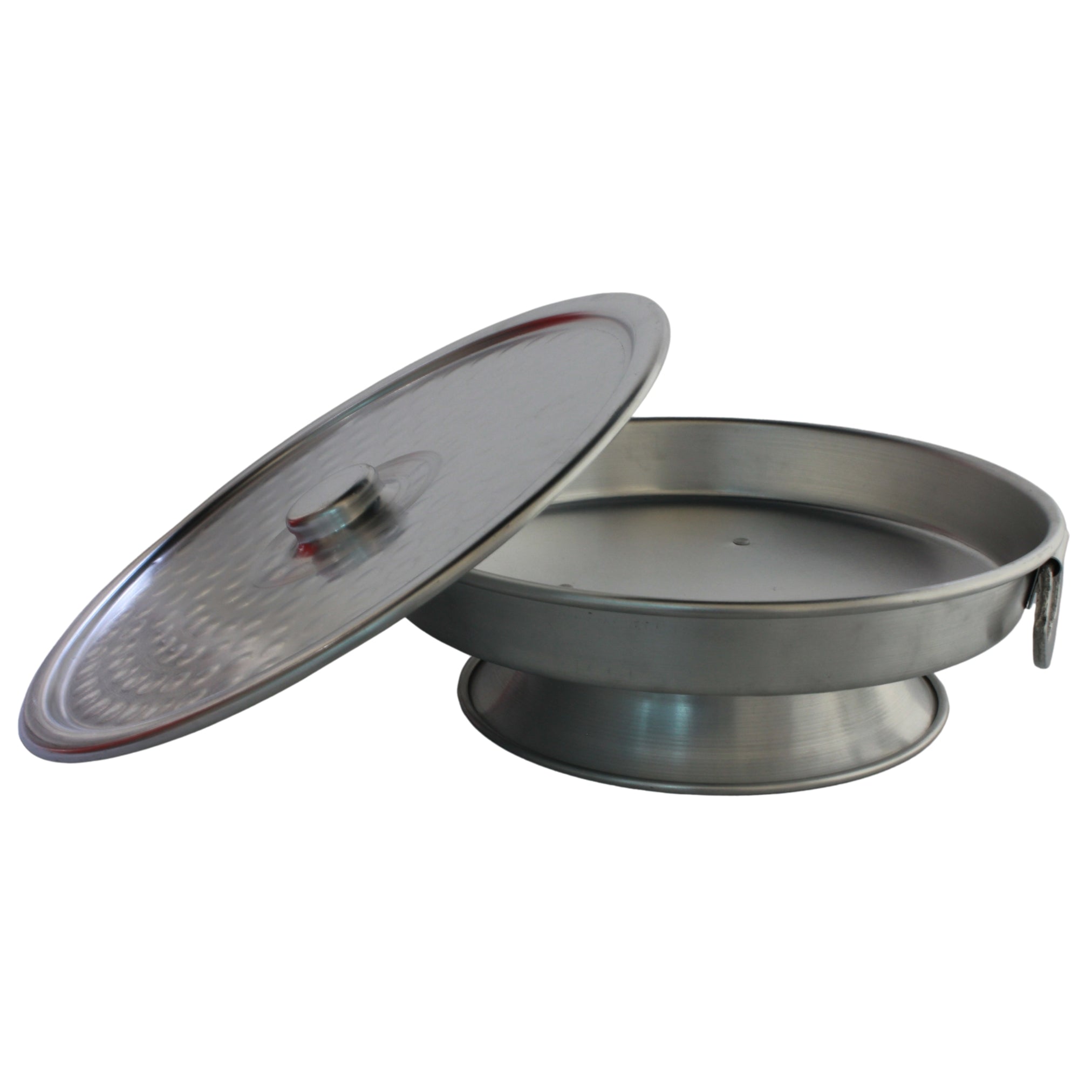 Trays with lids, bases and handles