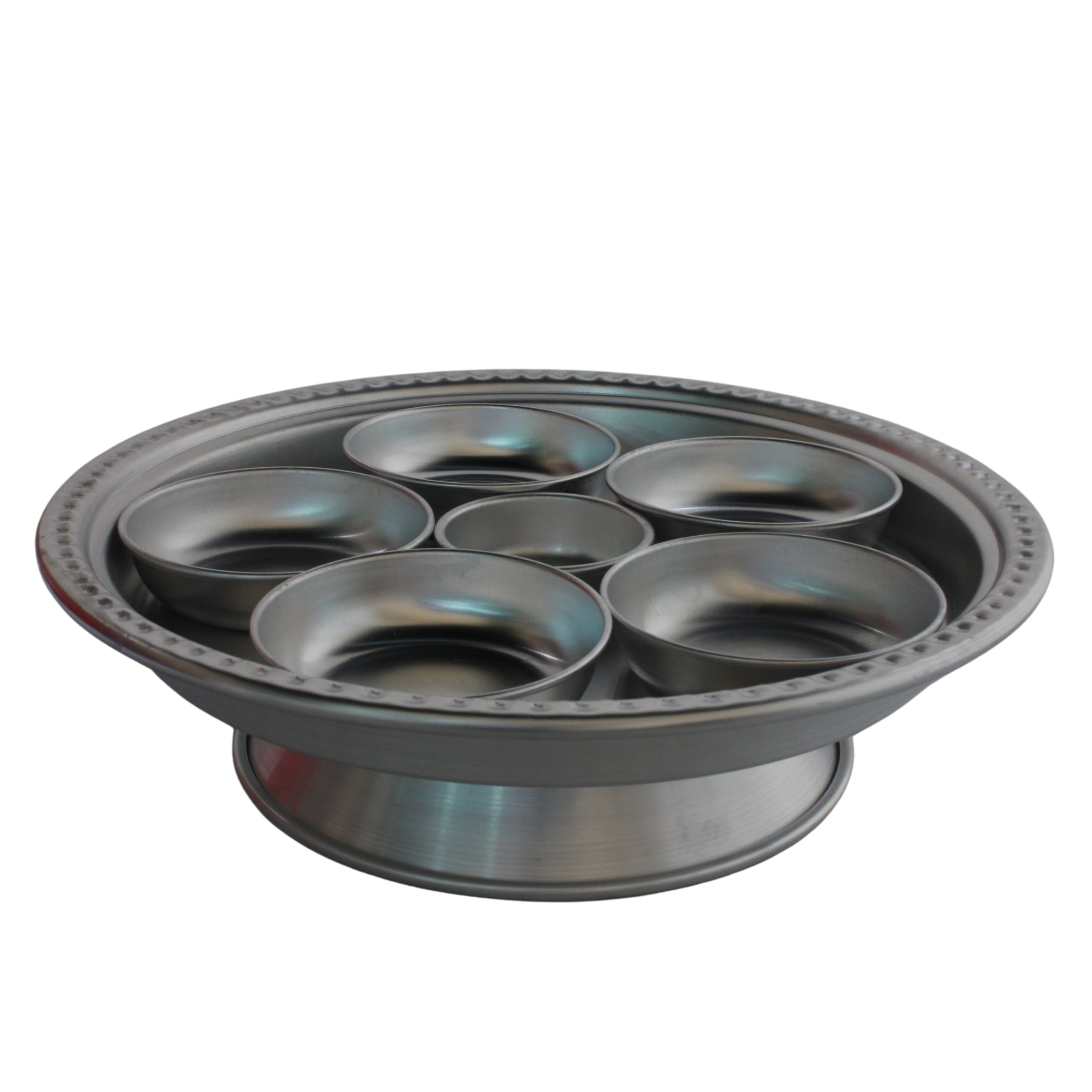 Aluminum lid breakfast tray with base